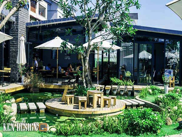 mau quan cafe sân vườn